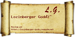 Lozinberger Godó névjegykártya